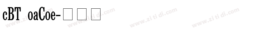 ZurichBT RomanConden字体转换